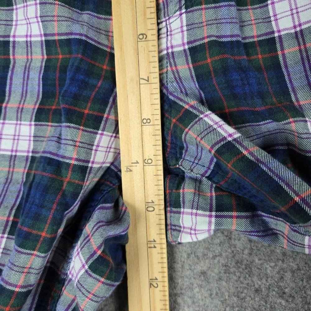 J. Crew Pajama Pants Womens Medium Blue Plaid Flannel Lounge Sleepwear Bottoms